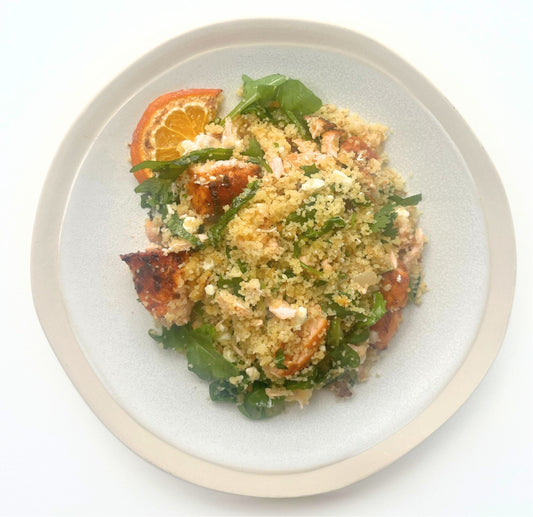 20-Minute Smoky Salmon with Citrus-Toasted Couscous