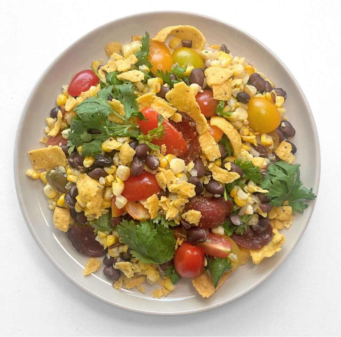 Corn Salad With Crispy Pepperoni and Bright Lime-Cumin Dressing
